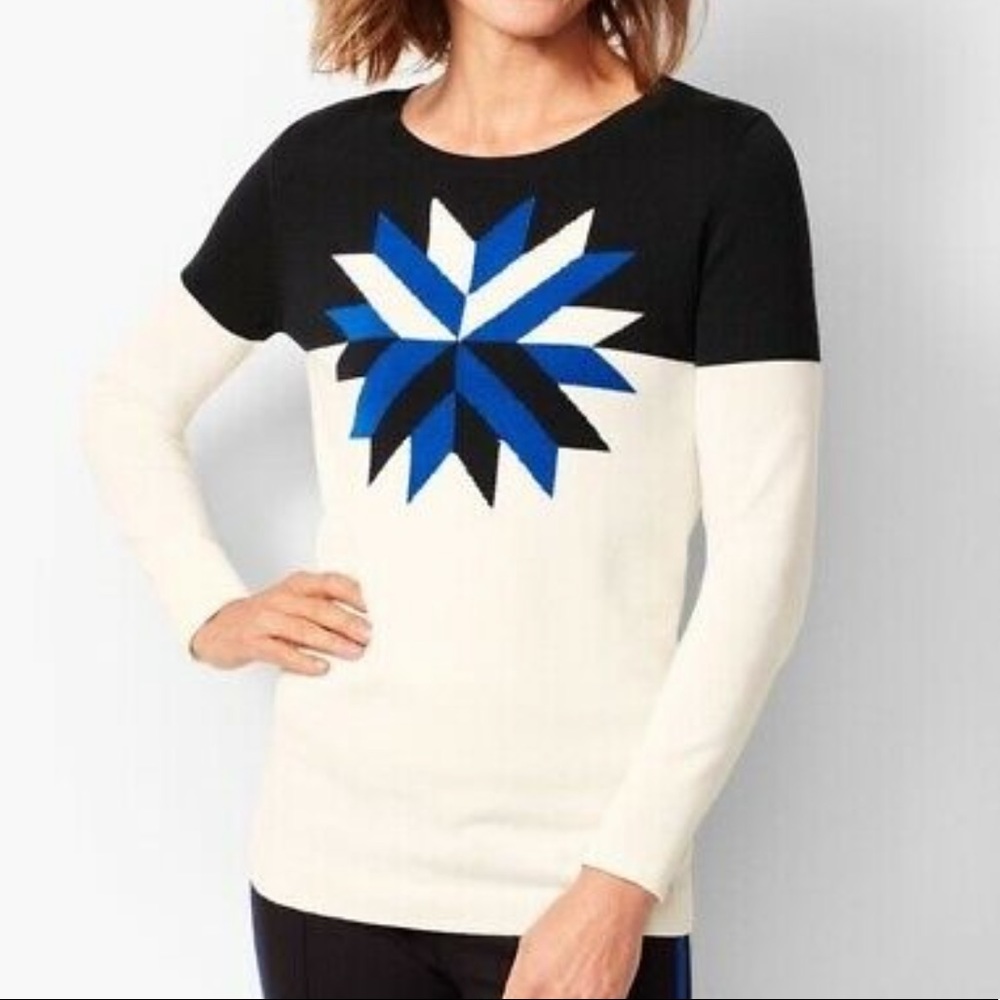 Talbots Thermolite Wool Blend Star Sweater Women’s XS